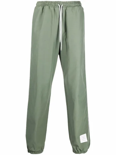 Thom Browne logo-patch track pants Green MJQ150A07651