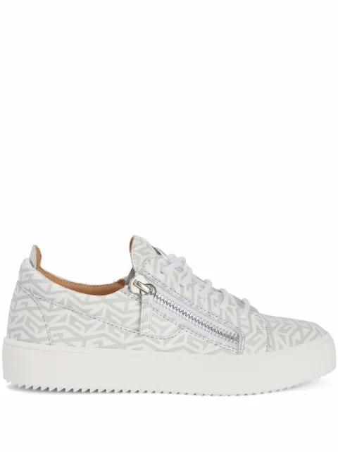 Giuseppe Zanotti Frankie monogram low-top sneakers White RM20055004