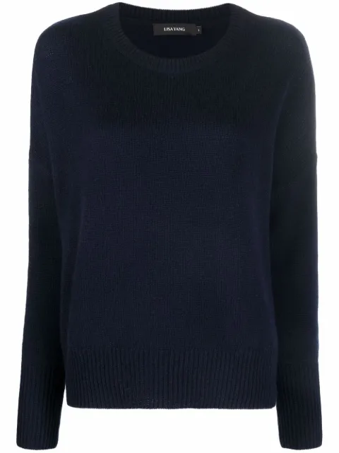 Lisa Yang Mila crew-neck knitted jumper Blue 201726