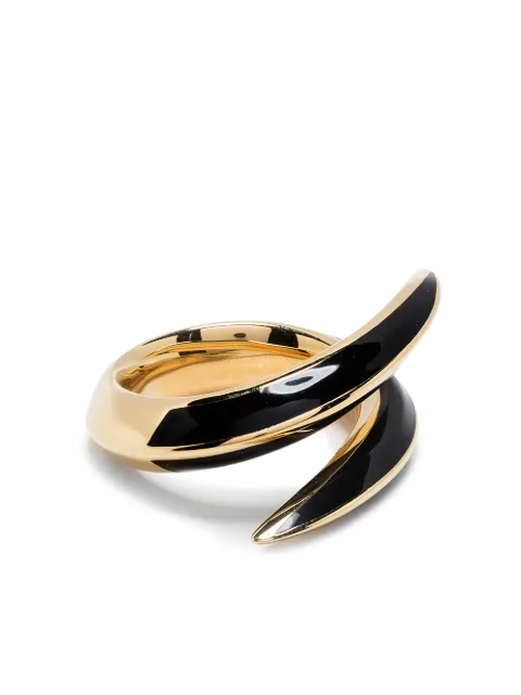 Shaun Leane Sabre Deco gold vermeil-plated ring Black SA071YVBKRZJ