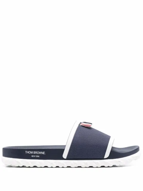 Thom Browne cable-sole slides Blue MFL083A05690