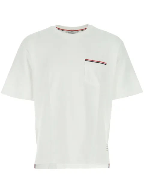 Thom Browne Milano cotton oversized pocket tee White MJS183A07323