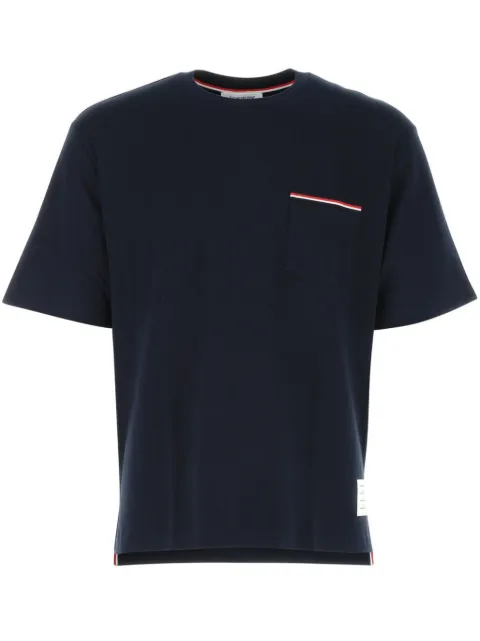 Thom Browne Milano cotton oversized pocket tee Blue MJS183A07323