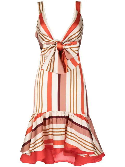 Silvia Tcherassi Arbore striped midi dress Orange 7702931233
