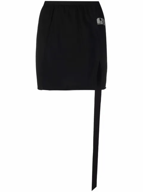 Rick Owens DRKSHDW graphic-print skirt Black DS01B7343RNEP3