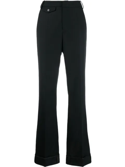 Zadig&Voltaire Poetia turn-up hem gabardine trousers Black WWPA00684