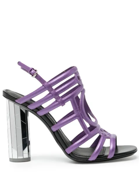 Ferragamo mirrored-heel sandals Purple 751037