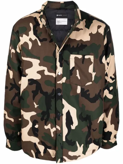 Purple Brand camouflage-print shirt jacket Green PBP323CTDS