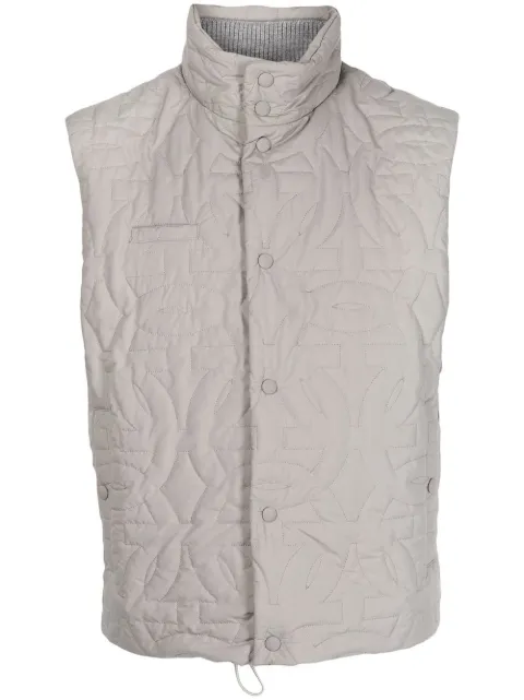Ferragamo quilted funnel-neck gilet Grey 750735