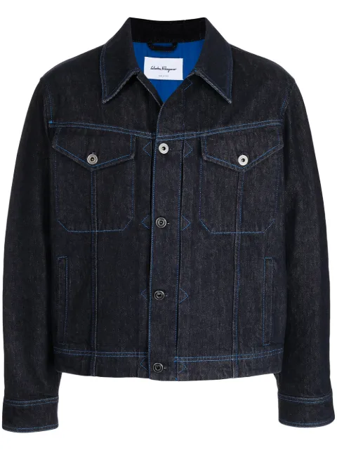Ferragamo contrast-stitch denim jacket Blue 751674