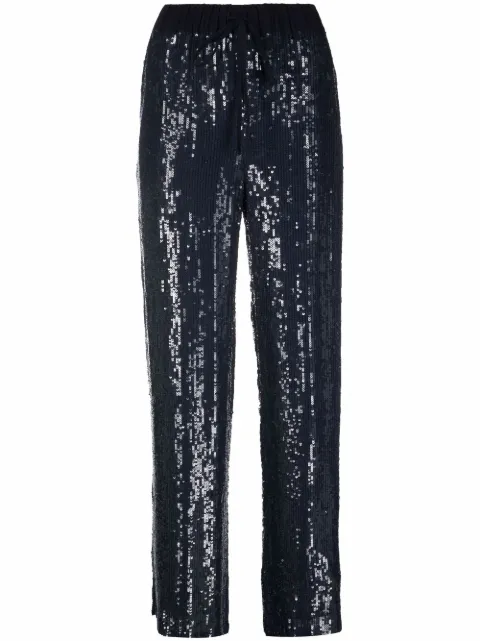 P.A.R.O.S.H. sequined wide-leg trousers Blue GEMD230565