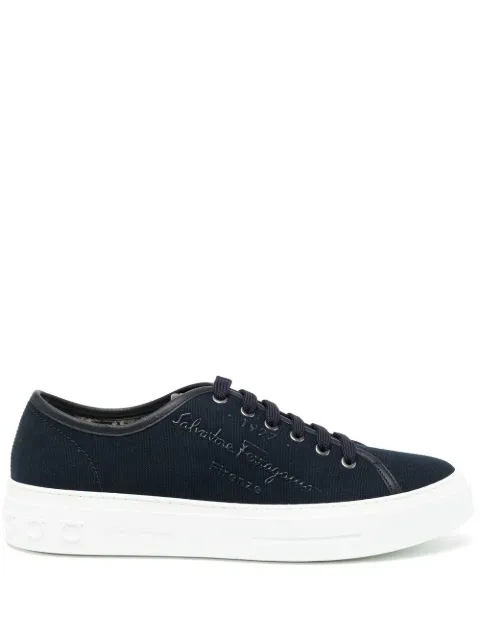 Ferragamo Borg logo-print sneakers Blue 751461