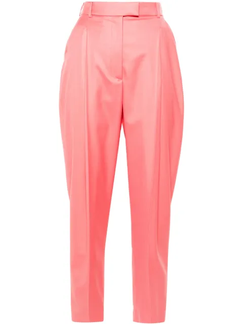 Alexander McQueen pleat-detail trousers Pink 686698QJACB
