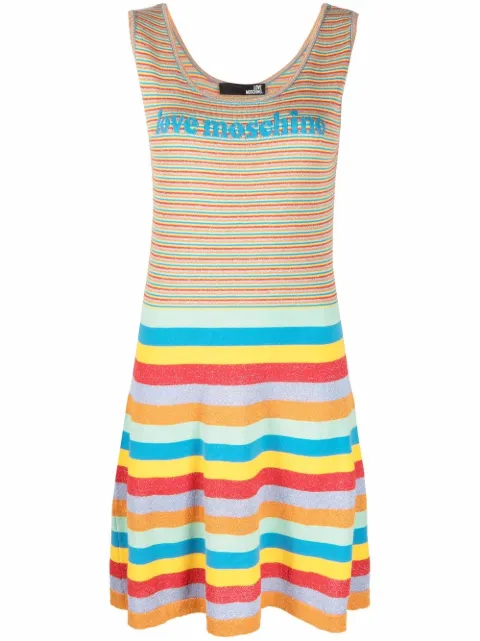 Love Moschino multi-stripe mini dress Yellow E22WS91R10XA123