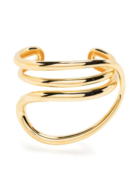 Charlotte Chesnais layered-design asymmetric bangle Gold 21BR002VER