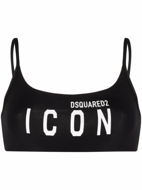 DSQUARED2 logo print sports bra Black D8RG33850ISA01