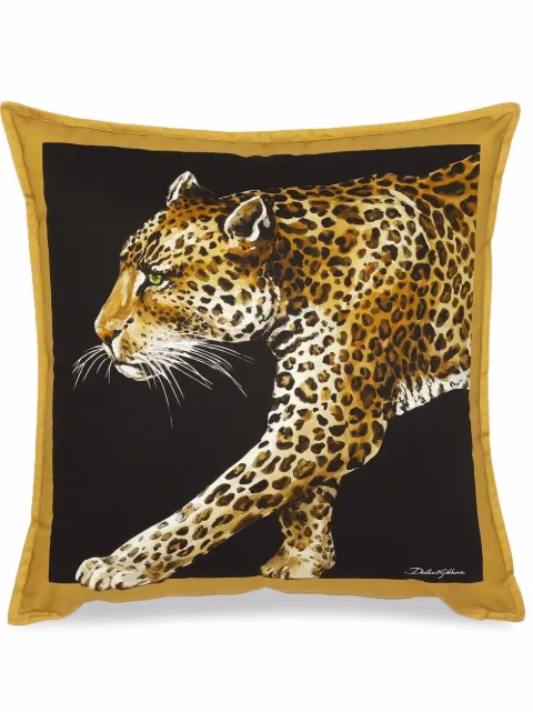 Dolce & Gabbana medium Leopardo-print canvas cushion Black TCE002TCAA6