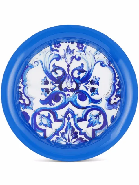 Dolce & Gabbana Mediterranean print tray Blue TC0053TCA59