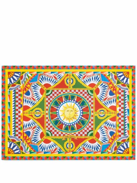 Dolce & Gabbana Carretto-print paper placemats (set of 36) Yellow TCGS01TCAG1
