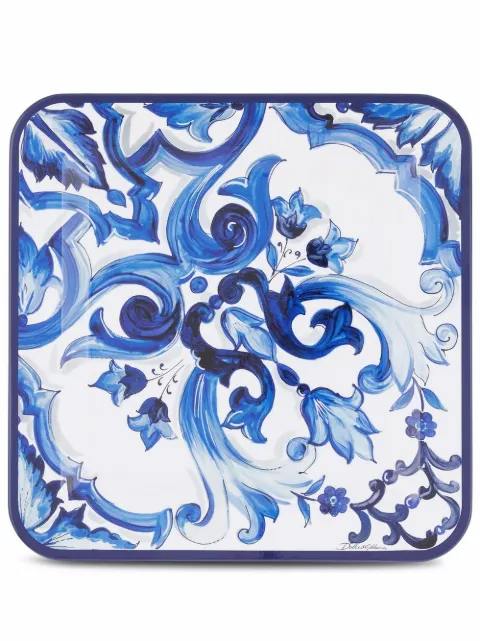 Dolce & Gabbana medium Mediterranean-print tray White TC0021TCA69