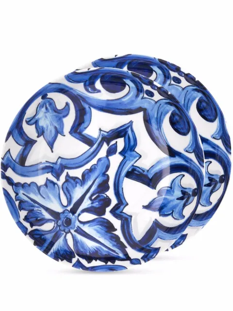 Dolce & Gabbana Blu Mediterraneo porcelain dessert plate White TC0S04TCA38