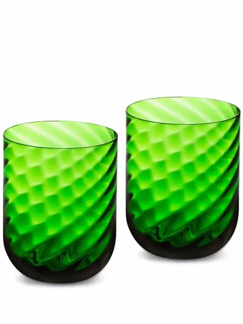Dolce & Gabbana hand-blown Murano water glasses (set of two) Green TCBS02TCA34