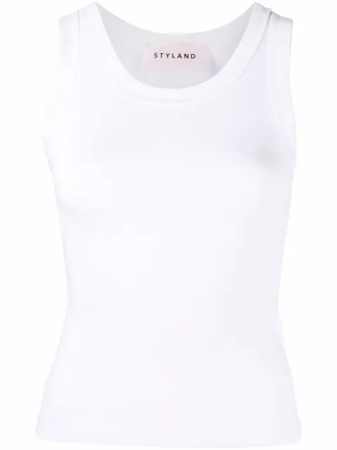 STYLAND organic cotton vest White T018C201
