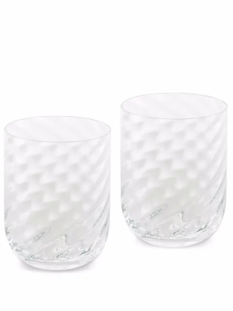 Dolce & Gabbana hand-blown Murano water glasses (set of two) White TCBS02TCA66