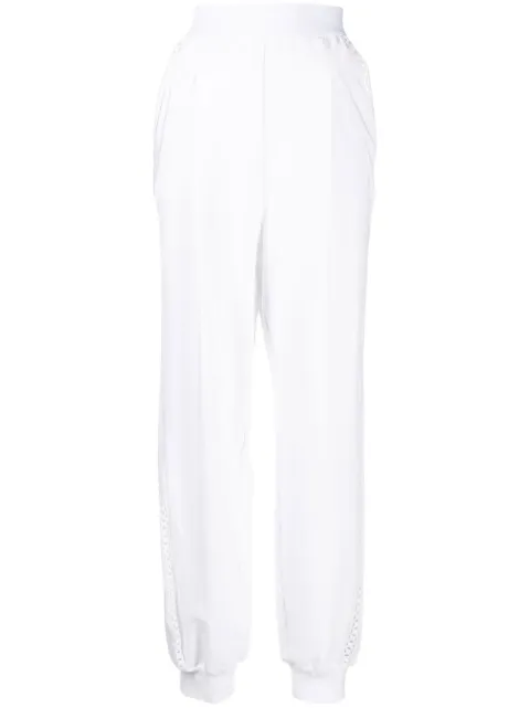 Alberta Ferretti cut-out detail track pants White A03032841