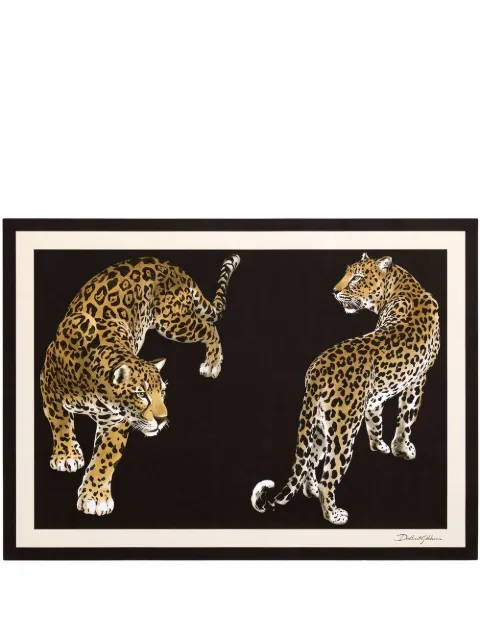 Dolce & Gabbana leopard-motif paper placemats (set of 36) Black TCGS01TCAG1