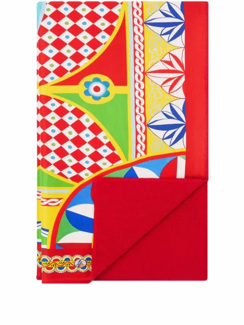 Dolce & Gabbana Carretto-print double-faced blanket Red TCE012TCAB1