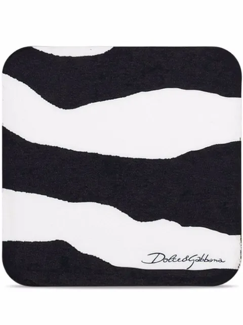 Dolce & Gabbana zebra-print paper coasters (set of 12) Black TCGS02TCAG1