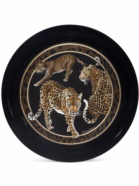 Dolce & Gabbana leopard-print tray Black TC0053TCA59