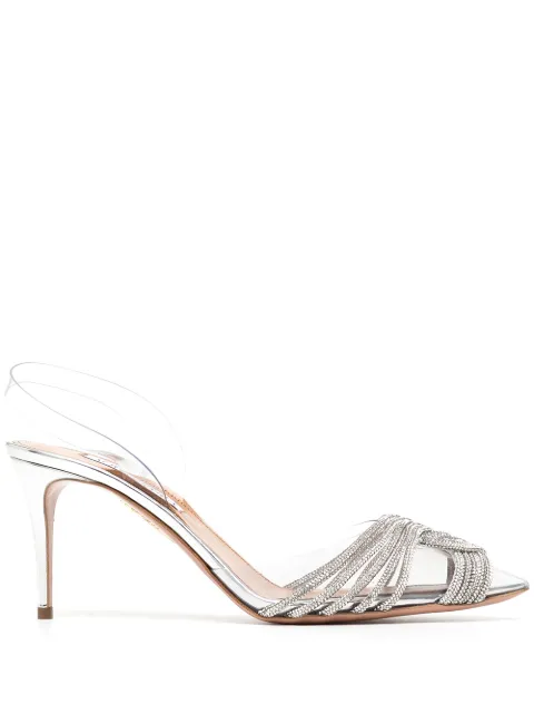 Aquazzura Gatsby sling pumps Silver GASMIDL0SPPCCC