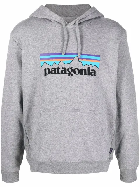 Patagonia recycled logo-print hoodie Grey 39622E22