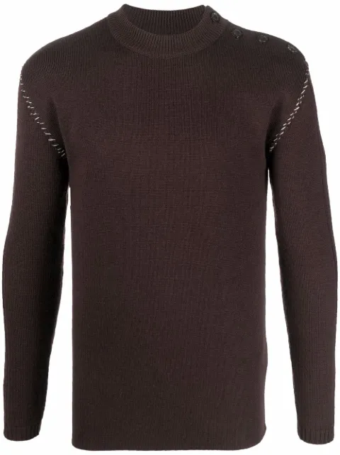 Maison Margiela contrasting-stitch jumper Brown S30HB0273S17895