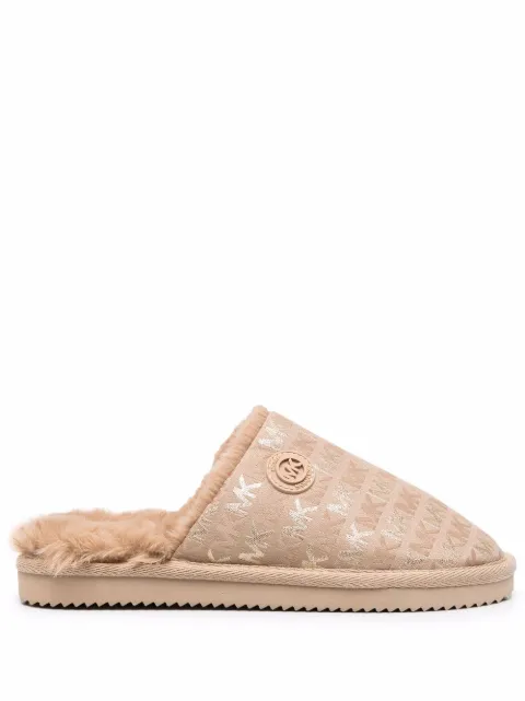 Michael Kors Janis monogram-print slippers Neutrals 40R2JAFP1YJANIS