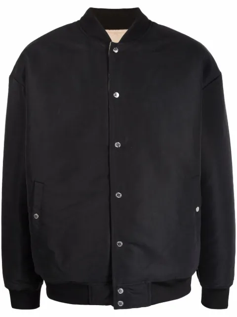 PUMA logo-patch detail bomber jacket Black 53230301