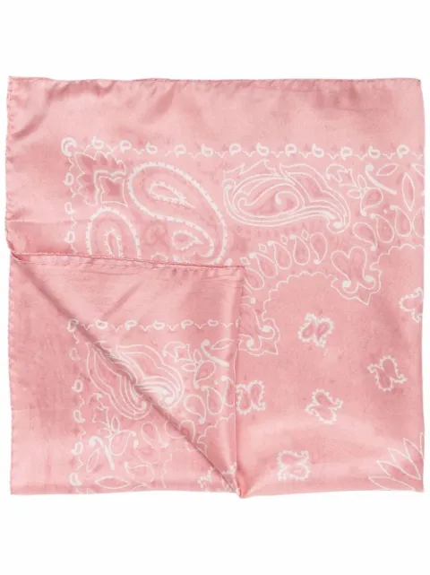 Golden Goose paisley-print silk scarf Pink GUP01053P000667
