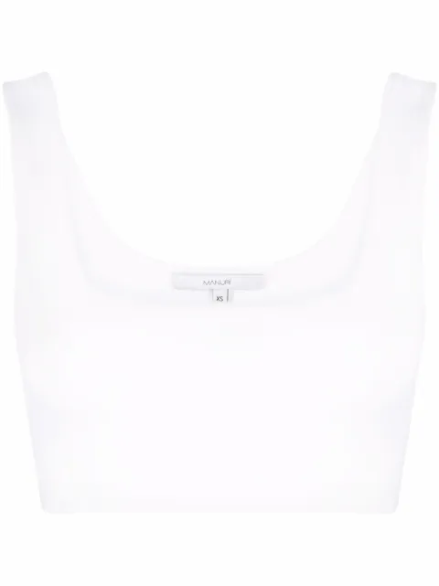 MANURÍ Miss Jane sleeveless cropped top White MRTEW8011WHITE