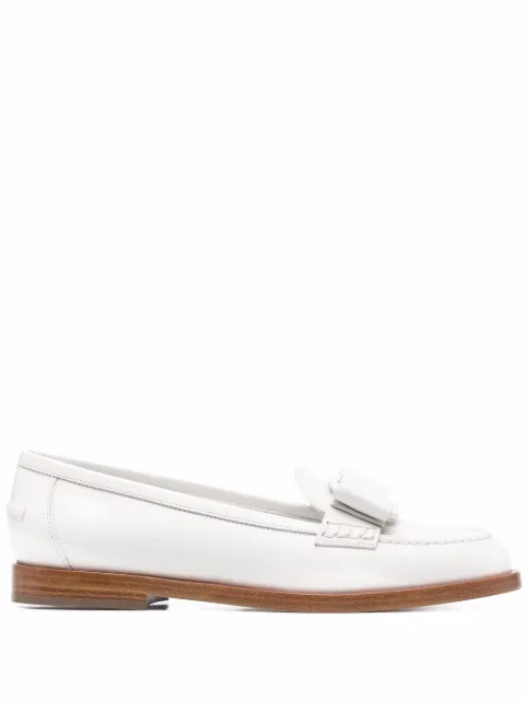 Ferragamo Viva bow-embellished loafers White 750593