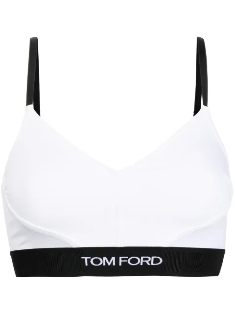 TOM FORD logo underband bralette White TSJ473JEX011