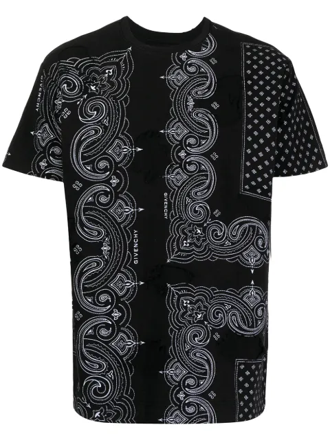 Givenchy distressed-effect bandana-print T-shirt Black BM717530R6