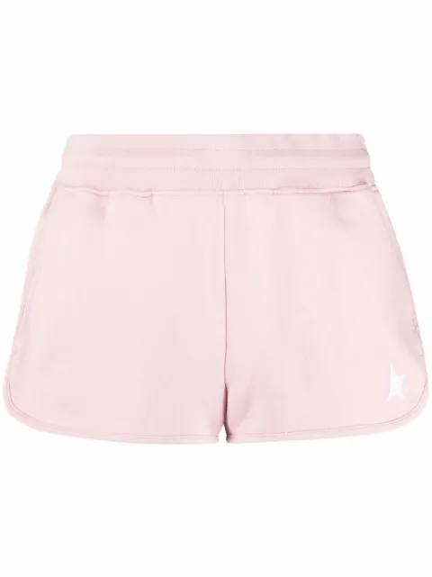 Golden Goose motif-print track shorts Pink GWP00879P00052525632