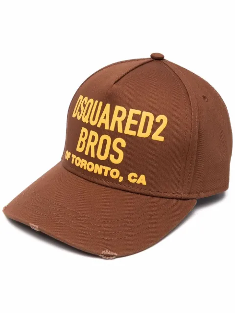 DSQUARED2 logo-print baseball cap Brown BCM051705C00001