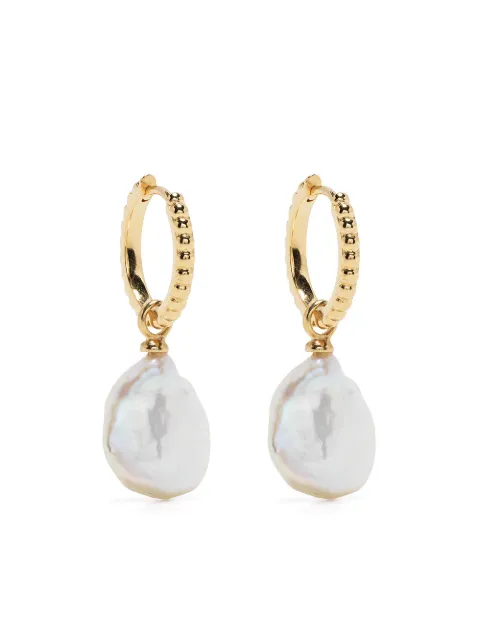 DOWER AND HALL Dotty Keshi Luna hoops Gold SCDE11VWP