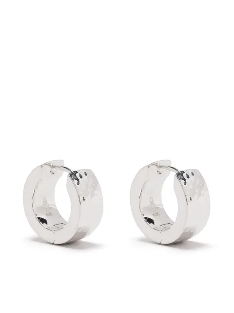 DOWER AND HALL chubby nomad huggie hoops Silver HHE44S