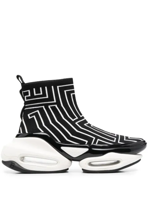 Balmain Bold Hiking Monogram sneakers Black XN0VJ684TKXG