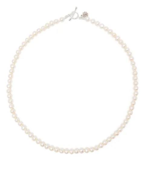 DOWER AND HALL timeless medium freshwater pearl necklace White LUN44BSWP20