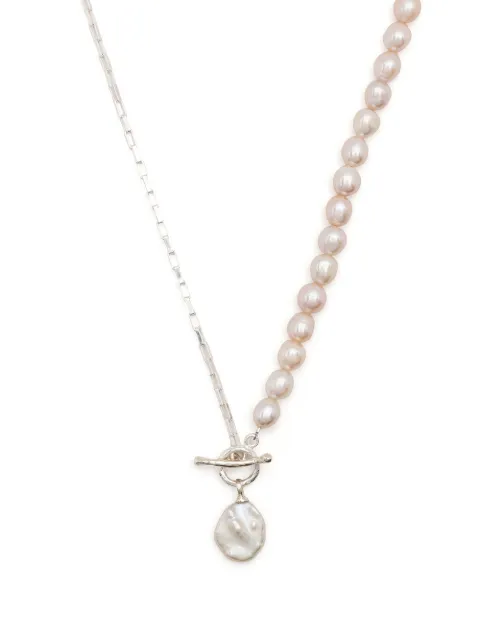 DOWER AND HALL Luna freshwater pearl-embellished necklace White LUN45S